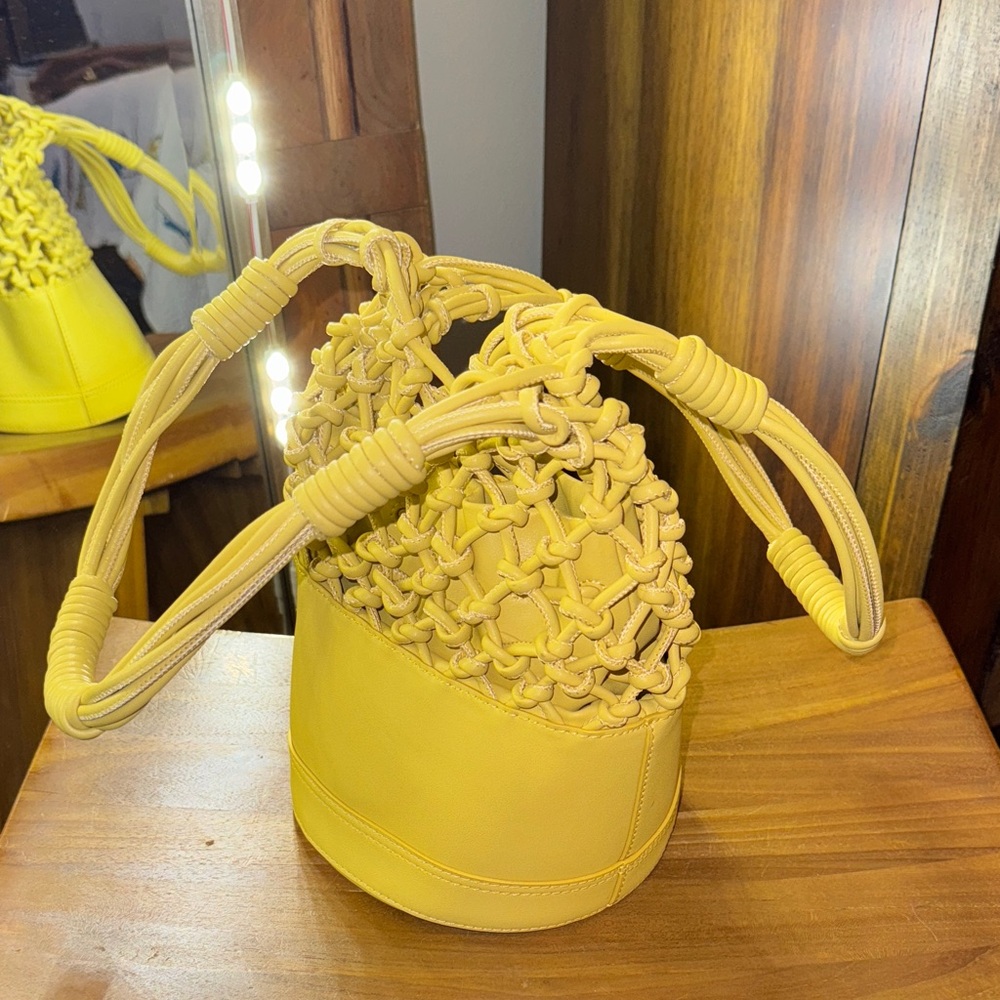 Jonathan Simkhai Yellow Knotted Shoulder Bag